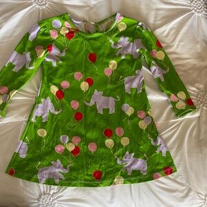 The Beaufort Bonnet Company Green Elephant Balloon Dress Size 18-24M